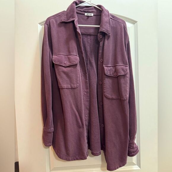 LA Made Main Street Shacket | Small | Plum - Picture 3 of 10